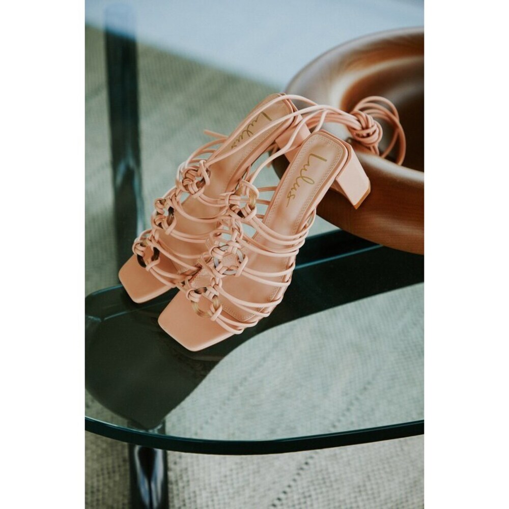 Lulus Finu Mauve Pink Lace-up High Heel Sandals - Size 7